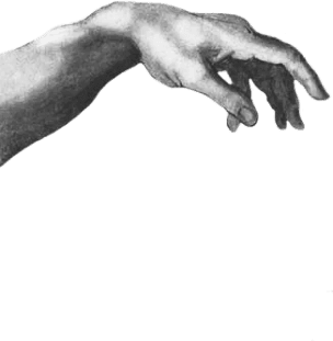 Decorative hand left